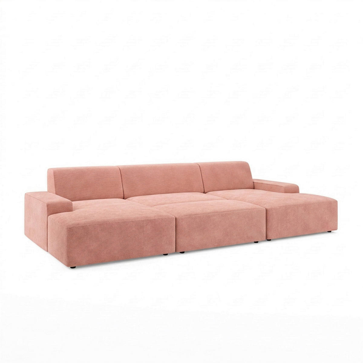 HOCKER Textil Pink  - Pink/Schwarz, Modern, Kunststoff/Textil (112/44/66cm) - Trendmanufaktur