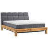 BOXSPRINGBETT 160/200 cm  in Anthrazit  - Anthrazit/Buchefarben, Natur, Holz/Textil (160/200cm) - Livetastic