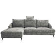 ECKSOFA  in Webstoff Dunkelgrau  - Dunkelgrau/Schwarz, KONVENTIONELL, Textil/Metall (183/293cm) - Carryhome