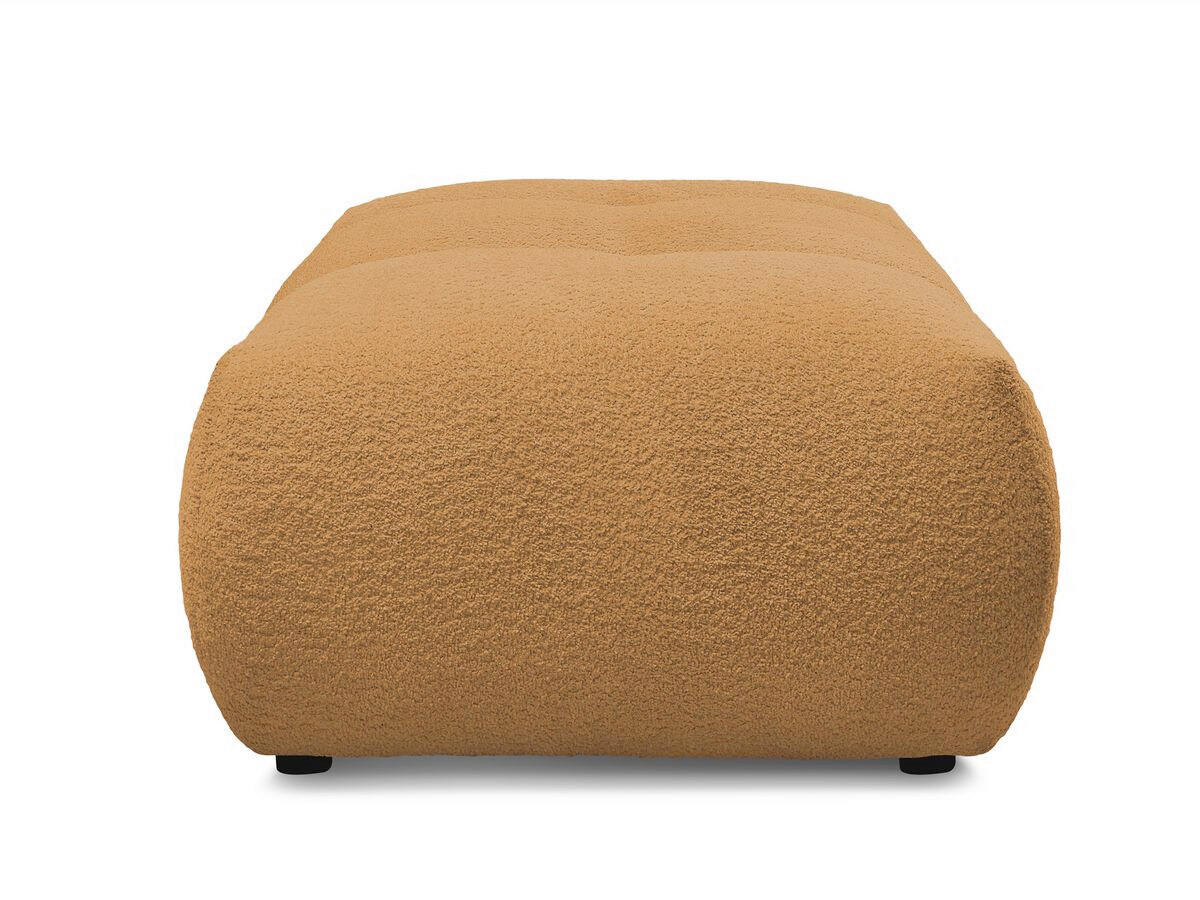 HOCKER FUJI  Bouclé Gelb  - Gelb/Schwarz, MODERN, Kunststoff/Textil (112/44/80cm)