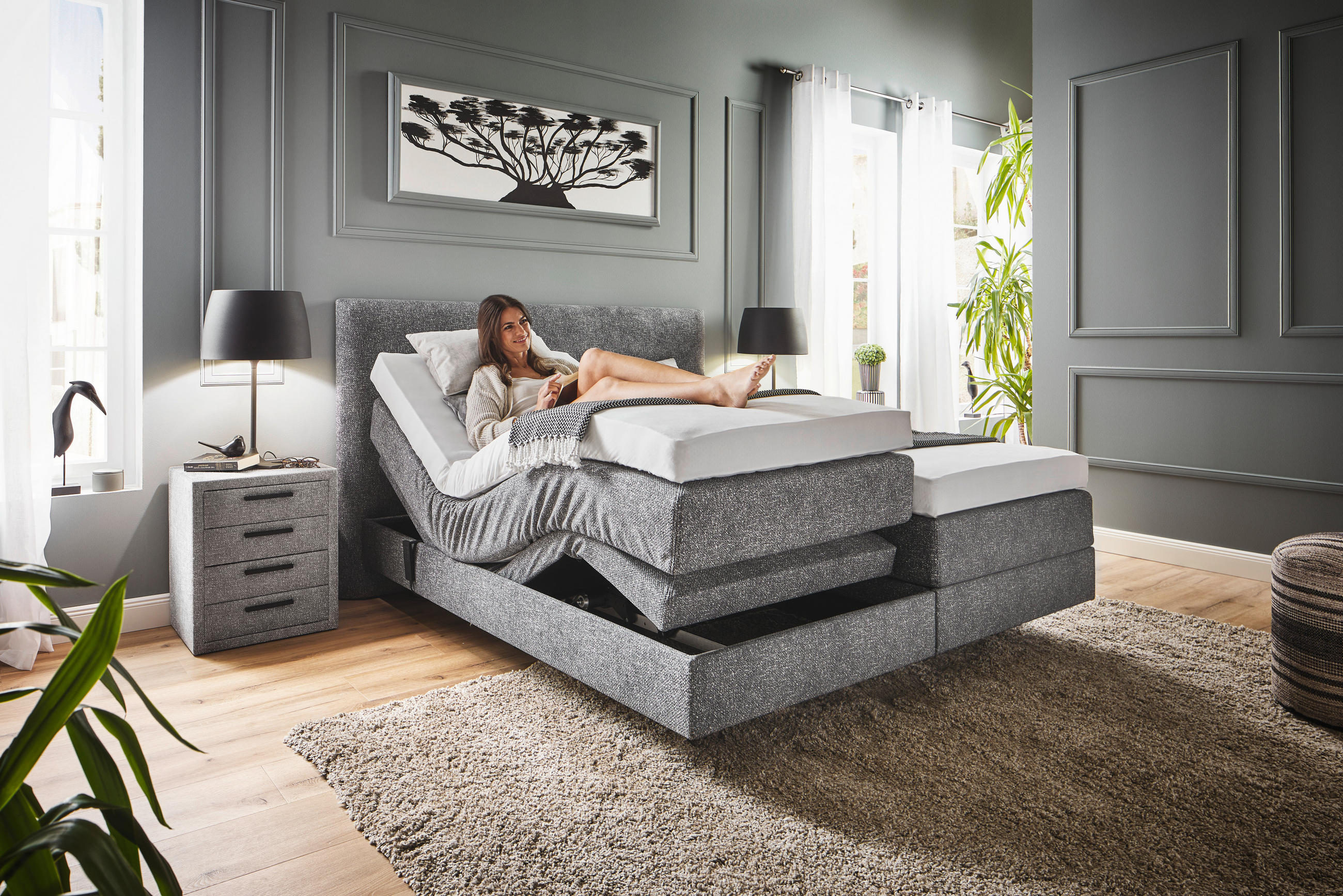 BOXSPRINGBETT 180/200 cm  in  - Konventionell, Holz/Textil (180/200cm) - Dieter Knoll