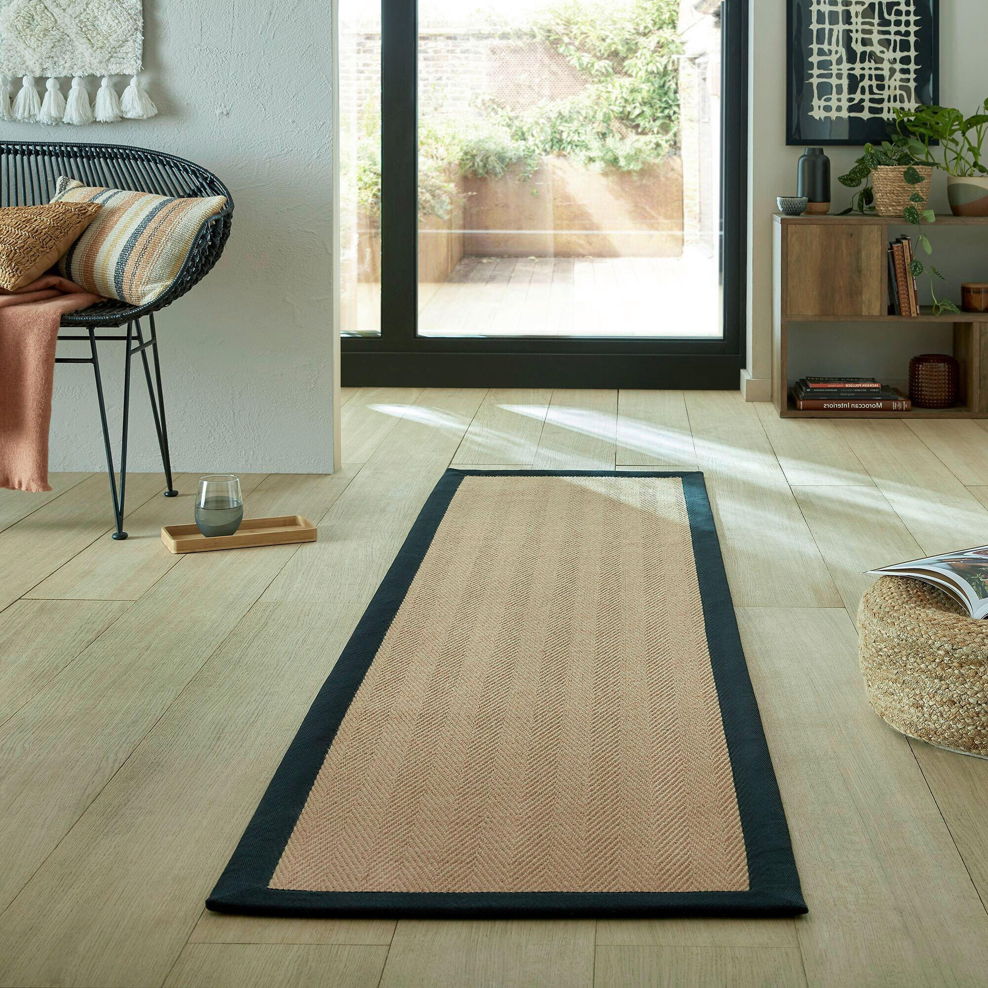 BĚHOUN, 60/230 cm, černá - černá, Konvenční, textil/přírodní materiály (60/230cm)