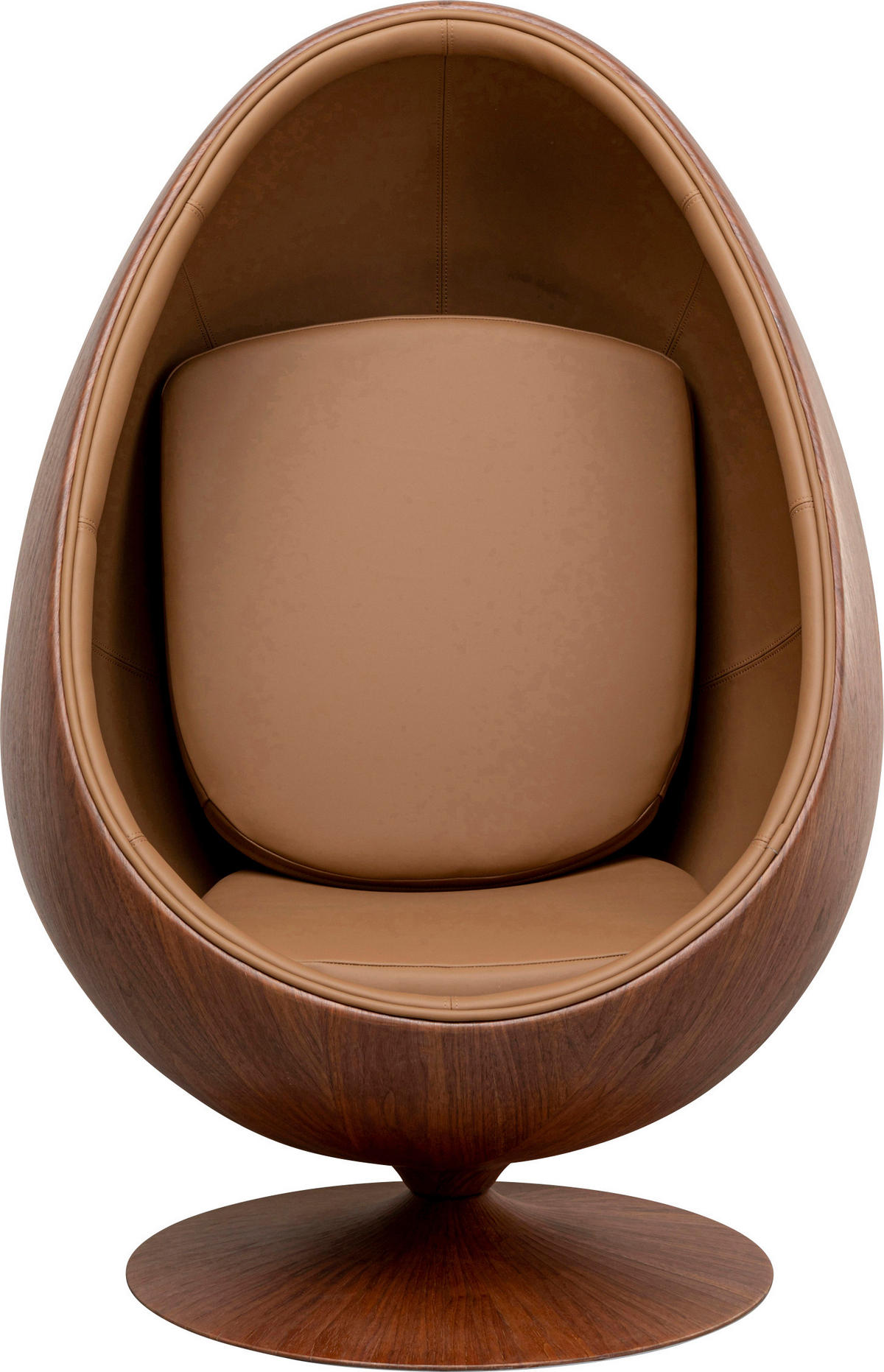 SESSEL in beschichtet Braun, Walnussfarben  - Walnussfarben/Braun, Design, Kunststoff/Textil (89/134/77cm) - Kare-Design