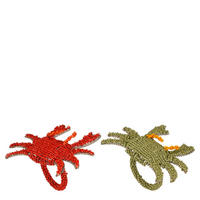 DRŽAČ SALVETA  - zelena/crvena, Basics, metal (12/8/4.5cm)