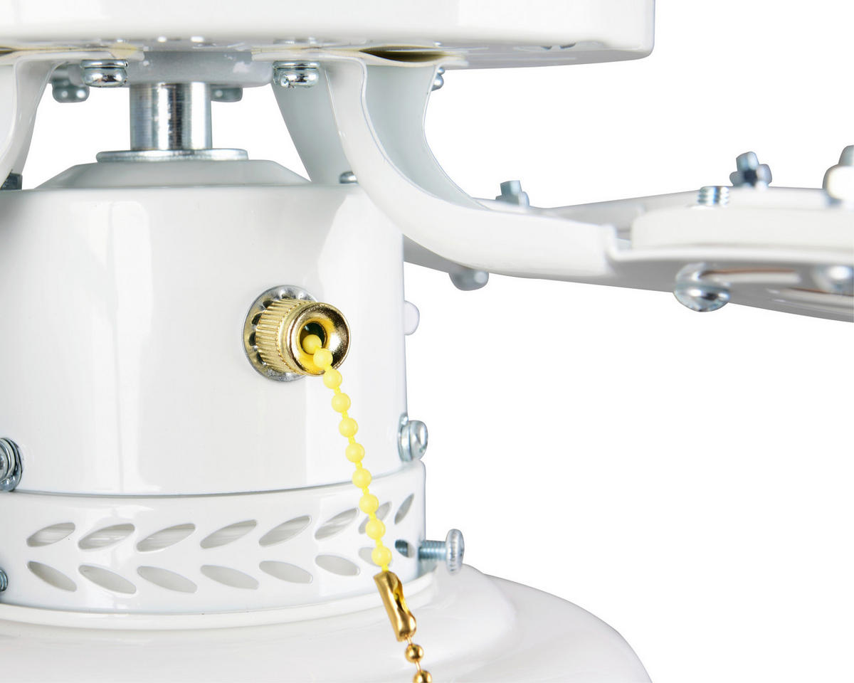 DECKENVENTILATOR - Braun/Weiß, Design, Naturmaterialien/Kunststoff (106.5/4cm)