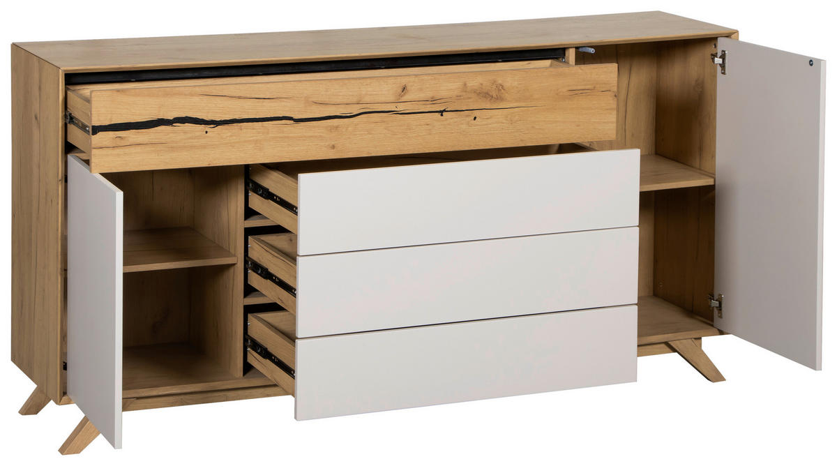SIDEBOARD 180/93/40 cm  - Kaschmir/Eichefarben, KONVENTIONELL, Holz/Holzwerkstoff (180/93/40cm) - Xora