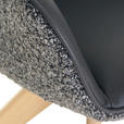 ARMLEHNSTUHL  in Chenille, Lederlook  - Eichefarben/Anthrazit, KONVENTIONELL, Holz/Textil (60/83/65cm) - Landscape