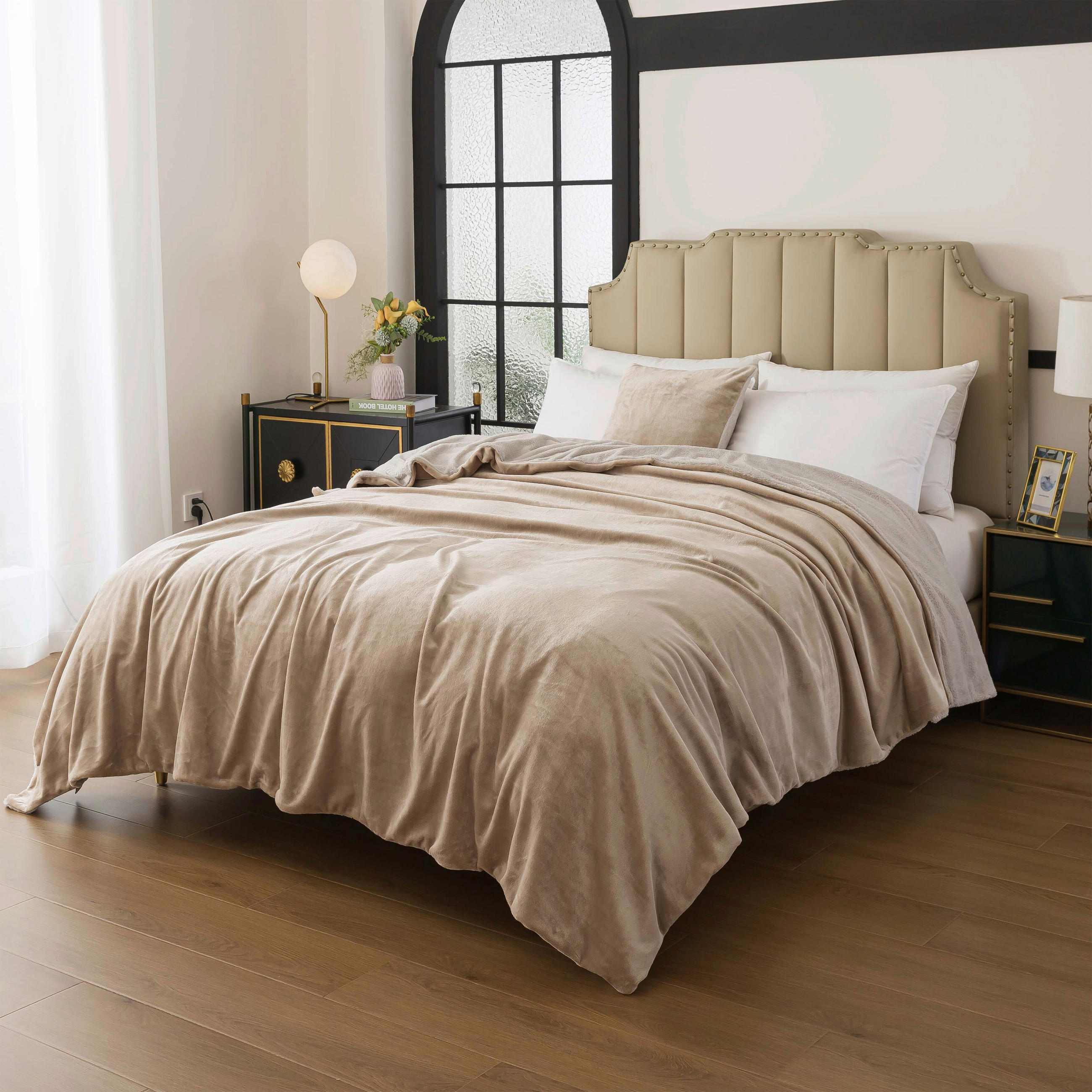 ÁGYTAKARÓ  - bézs, Basics, textil (230/4/250cm)