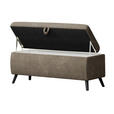 BETTBANK 145/45/50 cm   - Schwarz/Braun, Trend, Holz/Textil (145/45/50cm) - Esposa