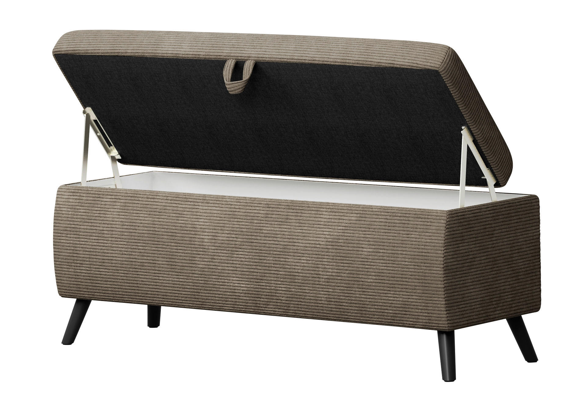 BETTBANK 145/45/50 cm   - Schwarz/Braun, Trend, Holz/Holzwerkstoff (145/45/50cm) - Esposa