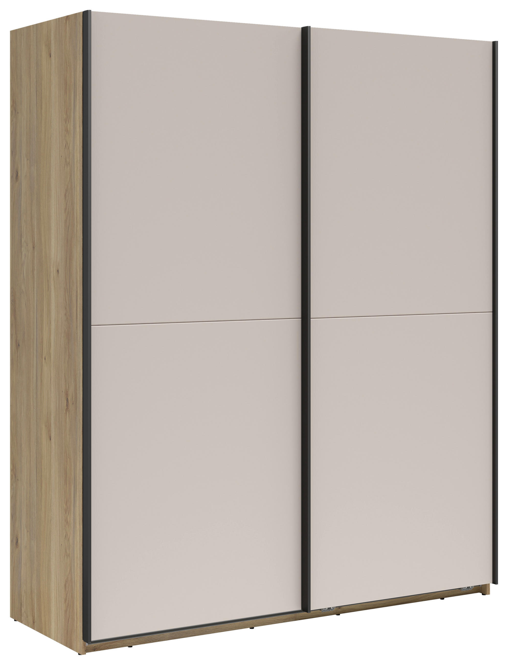 SCHIEBETÜRENSCHRANK 170/210/64,3 cm Eichefarben, Kaschmir  - Kaschmir/Eichefarben, Basics, Holzwerkstoff/Kunststoff (170/210/64,3cm) - Milino