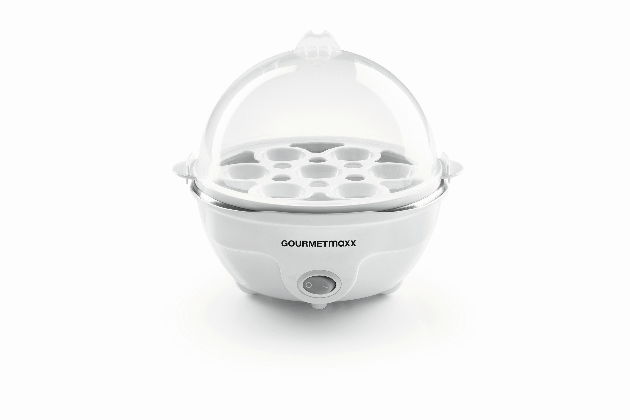 EIERKOCHER GOURMETmaxx  - Weiß, Basics, Kunststoff (16,6/16,6/17cm) - GOURMETMAXX