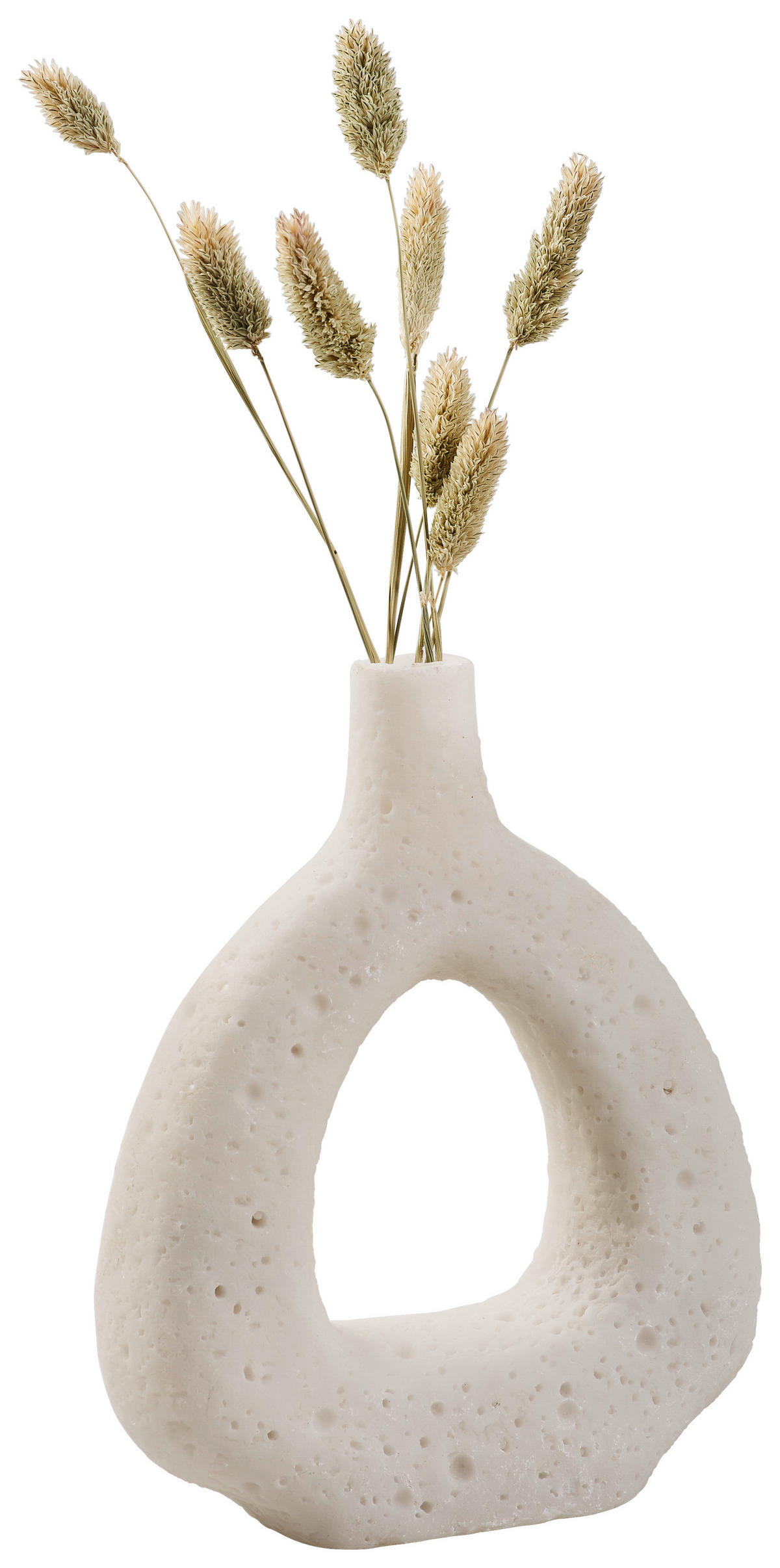 VAS 20 cm  - vit, Natur, plast (16,5/20/6cm) - Ambia Home