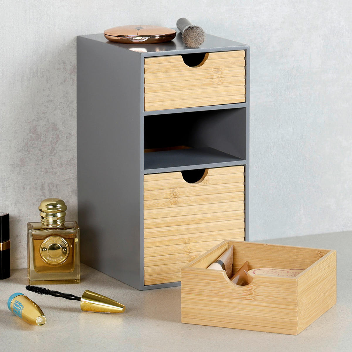 TISCHORGANIZER    14/16/27 cm  - Naturfarben/Grau, Basics, Naturmaterialien/Holzwerkstoff (14/16/27cm) - Kesper
