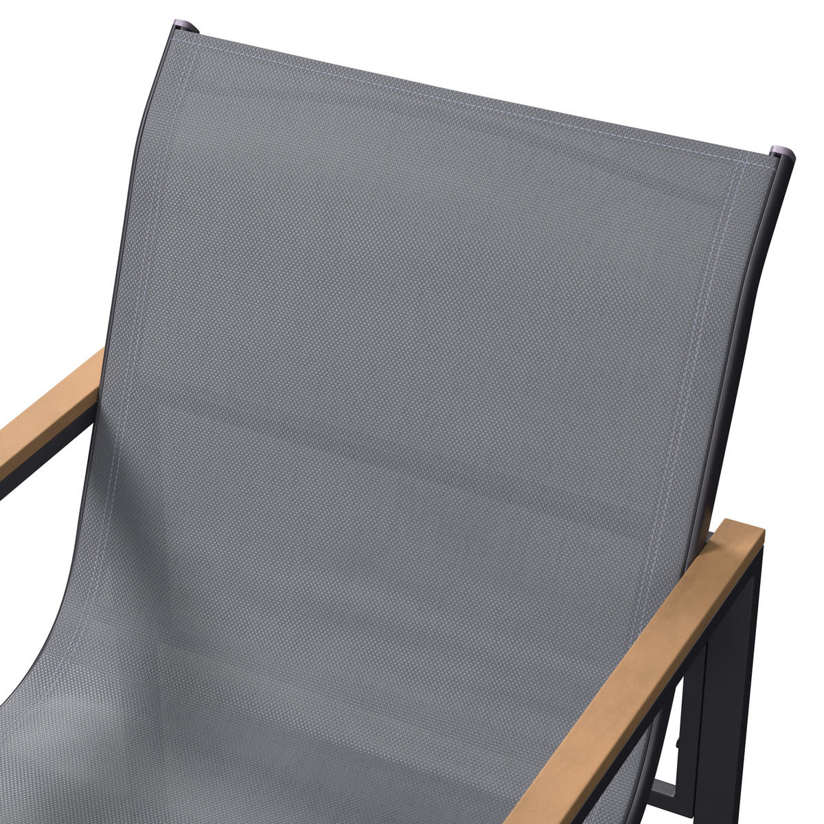 SET STOLICA ZA BAŠTU - siva/prirodna boja, Moderno, metal/tekstil (56/86/53cm) - Bessagi Garden