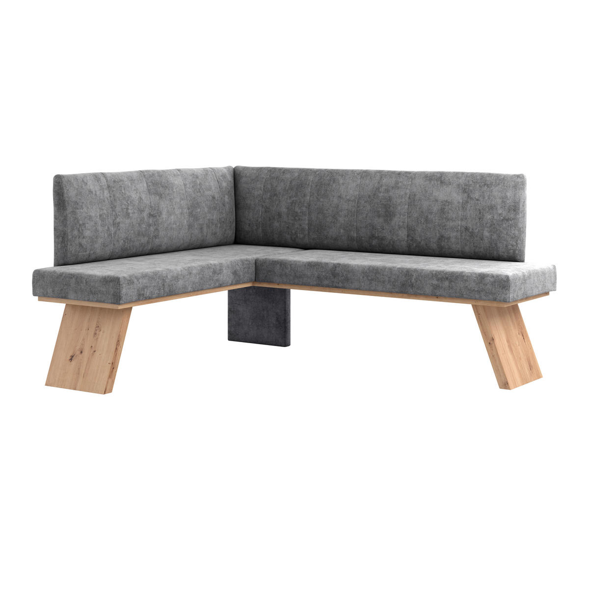 ECKBANK 150/185 cm Webstoff Schwarz   - Eichefarben/Schwarz, KONVENTIONELL, Textil (150/185cm) - Livetastic