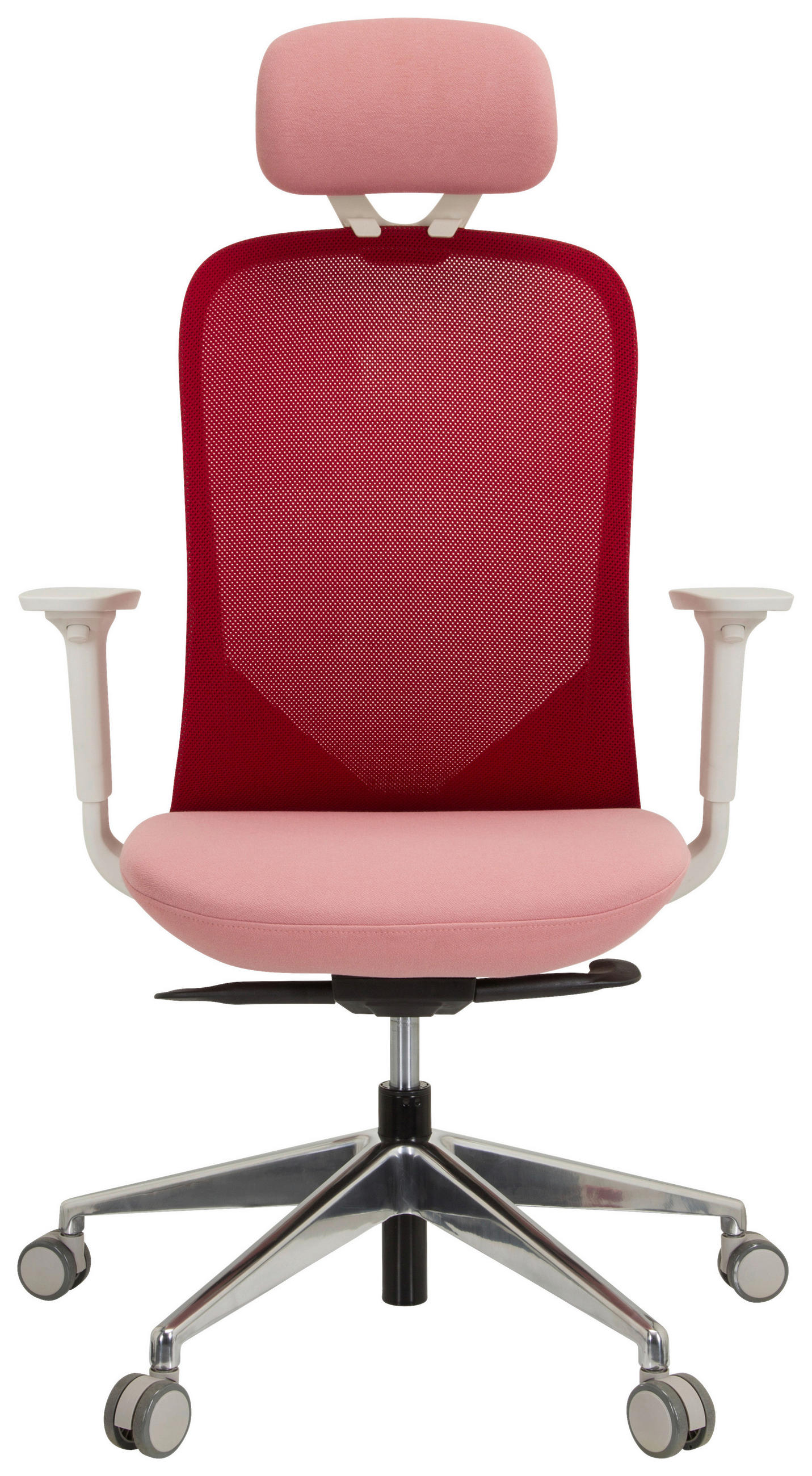 SNURRSTOL  i nätklädsel, flatväv rosa, vit  - vit/aluminiumfärg, Modern, metall/textil (68/130/60cm) - MID.YOU