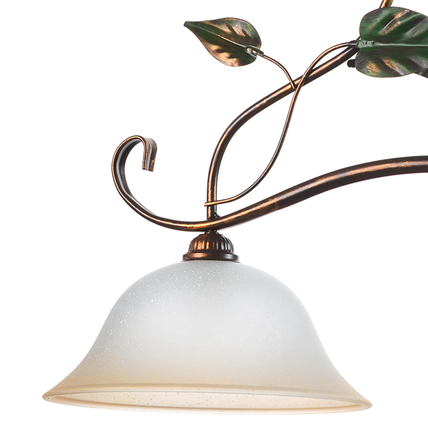 HÄNGELEUCHTE 80/45/110 cm   - Bronzefarben/Olivgrün, Natur, Glas/Metall (80/45/110cm)