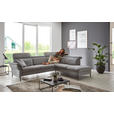 ECKSOFA Grau Struktur  - Schwarz/Grau, MODERN, Textil/Metall (275/235cm) - Cantus