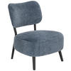 SESSEL in Cord Blau  - Blau/Schwarz, Design, Textil/Metall (62/76/65,5cm) - P & B