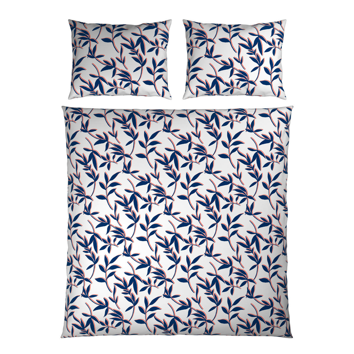 Lenjerie De Pat 200/220 cm  - albastru/alb, Konventionell, textil (200/220cm) - Novel