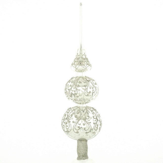 CHRISTBAUMSPITZE  - Silberfarben, LIFESTYLE, Glas (33cm) - X-Mas