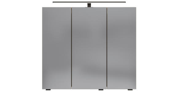 SPIEGELSCHRANK 80/70,3/17 cm  - Silberfarben/Schwarz, KONVENTIONELL, Glas/Holzwerkstoff (80/70,3/17cm) - Dieter Knoll