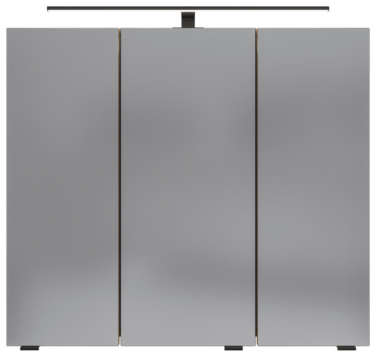 SPIEGELSCHRANK 80/70,3/17 cm  - Silberfarben/Schwarz, KONVENTIONELL, Glas/Holzwerkstoff (80/70,3/17cm) - Dieter Knoll