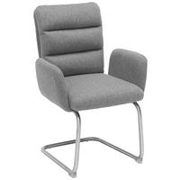 ŽIDLE S PODRUČKAMI, nerezová ocel, tkaná látka, šedá, barvy nerez oceli - šedá/barvy nerez oceli, Design, kov/textil (60/91,5/64,5cm) - Novel