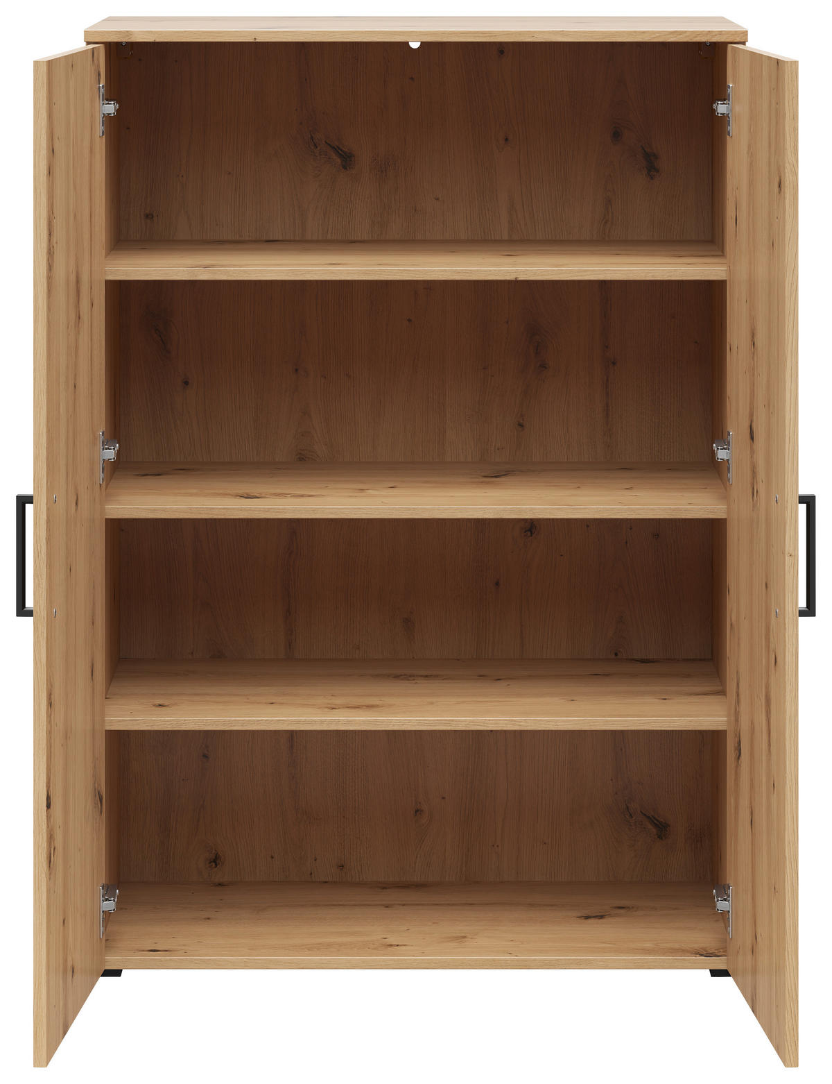 KOMODA, dub artisan, 80/115/40 cm - černá/antracitová, Moderní, kompozitní dřevo/plast (80/115/40cm) - Carryhome