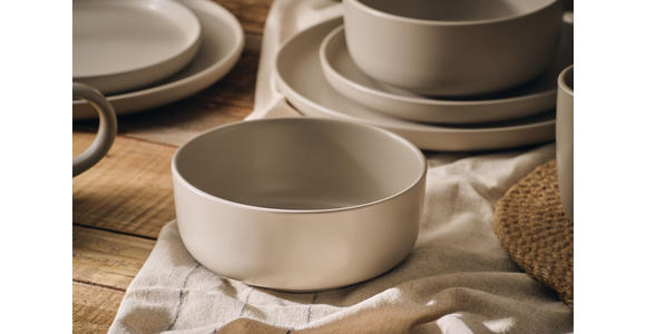 KOMBISERVICE Taupe Salerno 16-teilig 4 Personen  - Taupe, Trend, Keramik - Novel