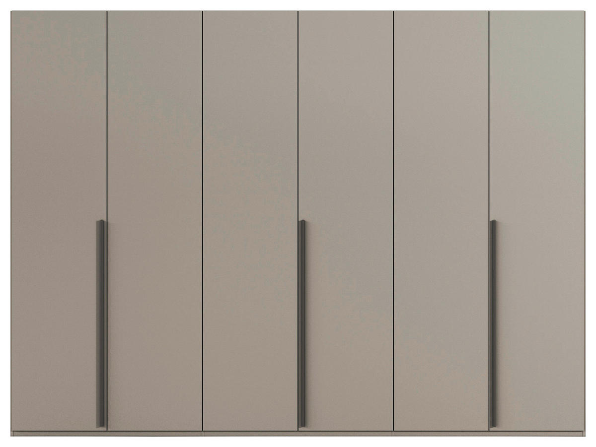 DREHTÜRENSCHRANK 301/223/60 cm 6-türig Fango  - Fango/Graphitfarben, Design, Holzwerkstoff/Metall (301/223/60cm) - home24