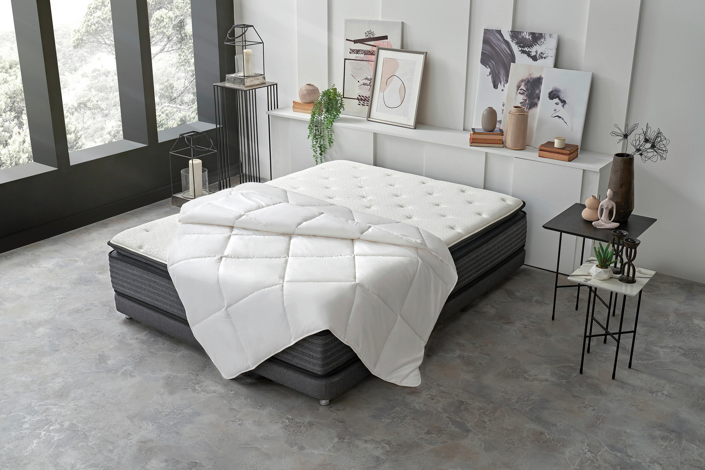 BETTDECKE - Weiß, Basics, Textil (155/220/7cm) - Yatas