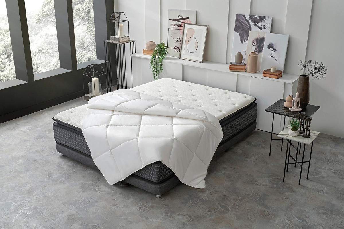 BETTDECKE - Weiß, Basics, Textil (135/200/7cm) - Yatas