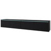 LOWBOARD Vera  in 180/30/33 cm  - Schwarz/Grau, Basics, Holzwerkstoff/Kunststoff (180/30/33cm) - P & B