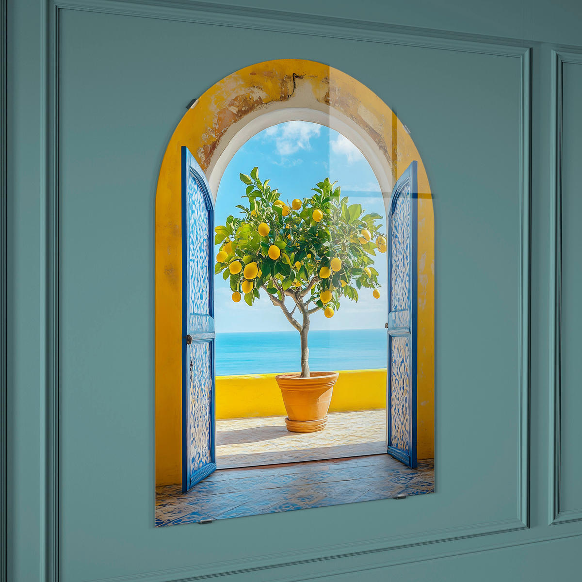 GLASBILD Landschaft & Natur  - Multicolor, Basics, Glas/Papier (70/100/0,79cm)