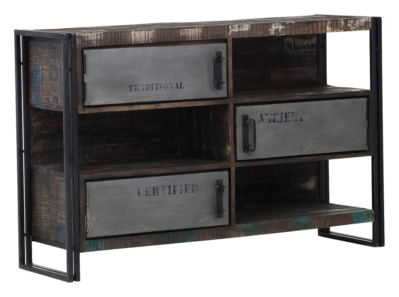 KOMMODE 140/90/40 cm  in Braun  - Braun, Design, Holz/Metall (140/90/40cm)