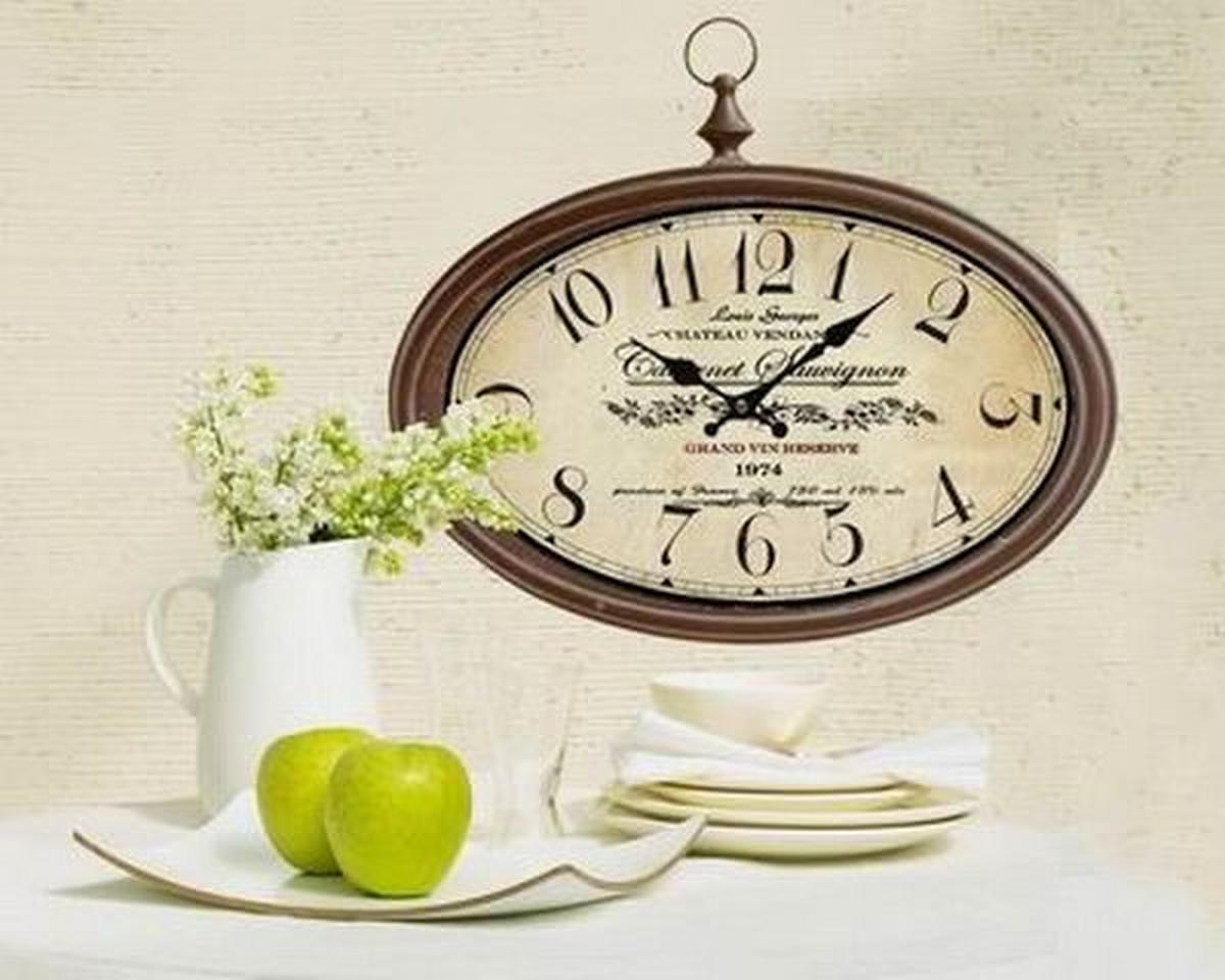 NÁSTĚNNÉ HODINY, vícebarevná, 50/42/5 cm - vícebarevná, Lifestyle, kov/dřevo (50/42/5cm) - Ambia Home