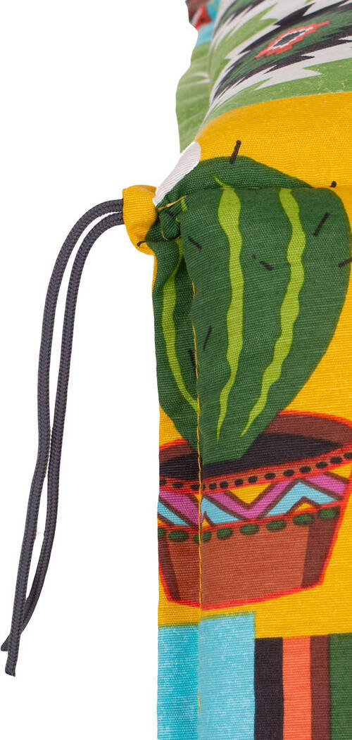 LIEGENAUFLAGE Kaktus  - Gelb/Orange, Basics, Textil (191/58/8cm) - Gardenson