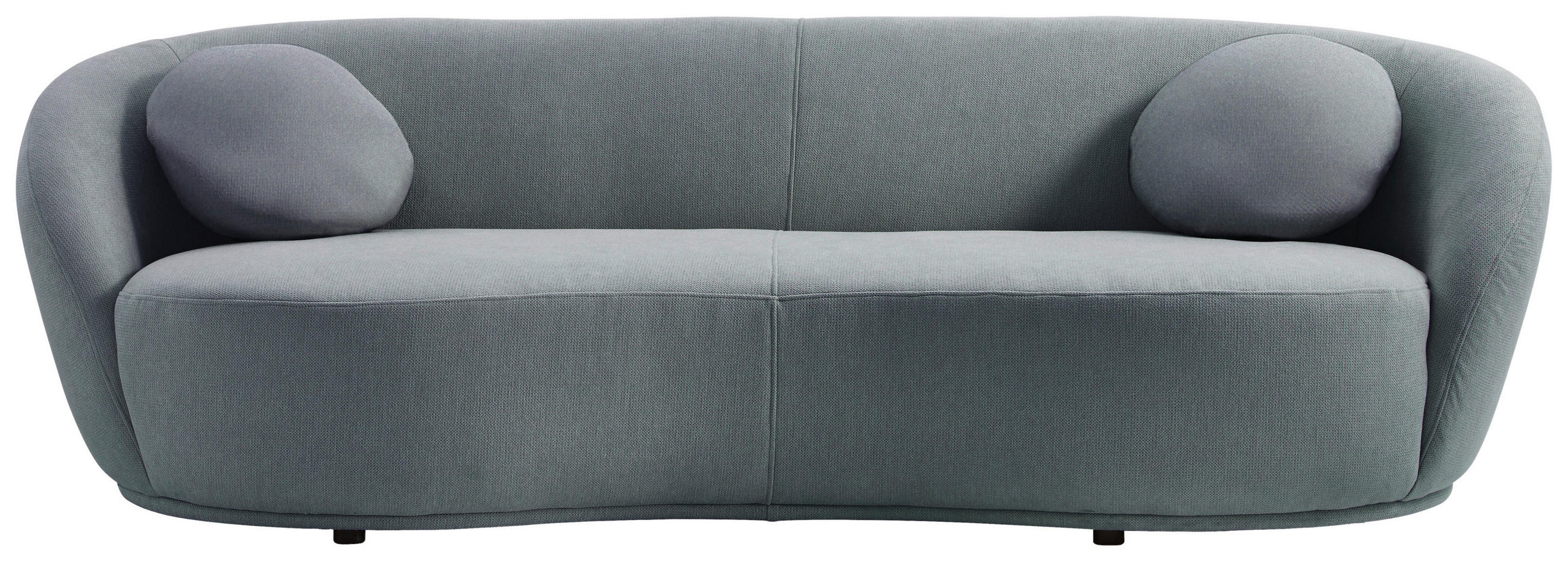 BIGSOFA Flachgewebe Grau  - Schwarz/Grau, Design, Kunststoff/Textil (245/81/120cm) - Ambia Home