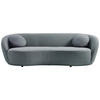 BIGSOFA in Flachgewebe Grau  - Schwarz/Grau, Design, Kunststoff/Textil (245/81/120cm) - Ambia Home
