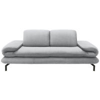 2-SITZER-SOFA Webstoff Silberfarben  - Silberfarben/Schwarz, Design, Textil/Metall (204 (264)/83 (110)/98cm) - LOOKS by W.Joop
