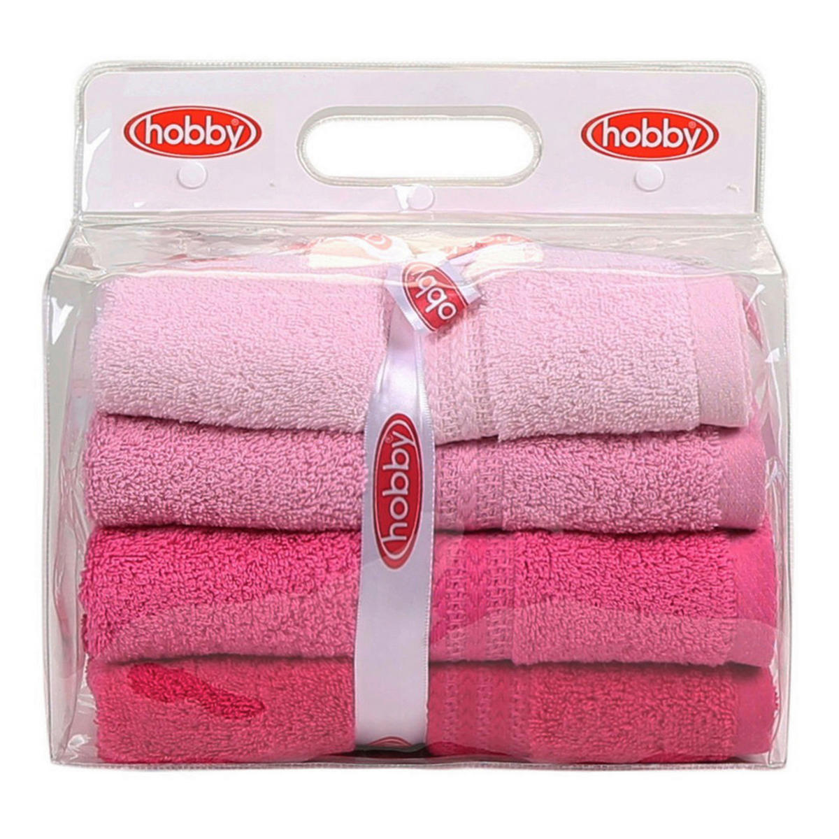 HANDTUCHSET Rosa, Pink, Hellrosa, Dunkelrosa  - Pink/Hellrosa, Basics, Textil (50/90cm)