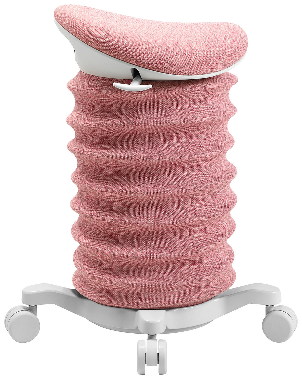 BÜROHOCKER Rosa, Weiß  - Rosa/Weiß, Design, Kunststoff/Textil (37,5/58-70/36cm) - Topstar