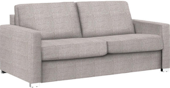 SCHLAFSOFA Webstoff Naturfarben  - Chromfarben/Naturfarben, KONVENTIONELL, Textil/Metall (188/86/97cm) - Novel