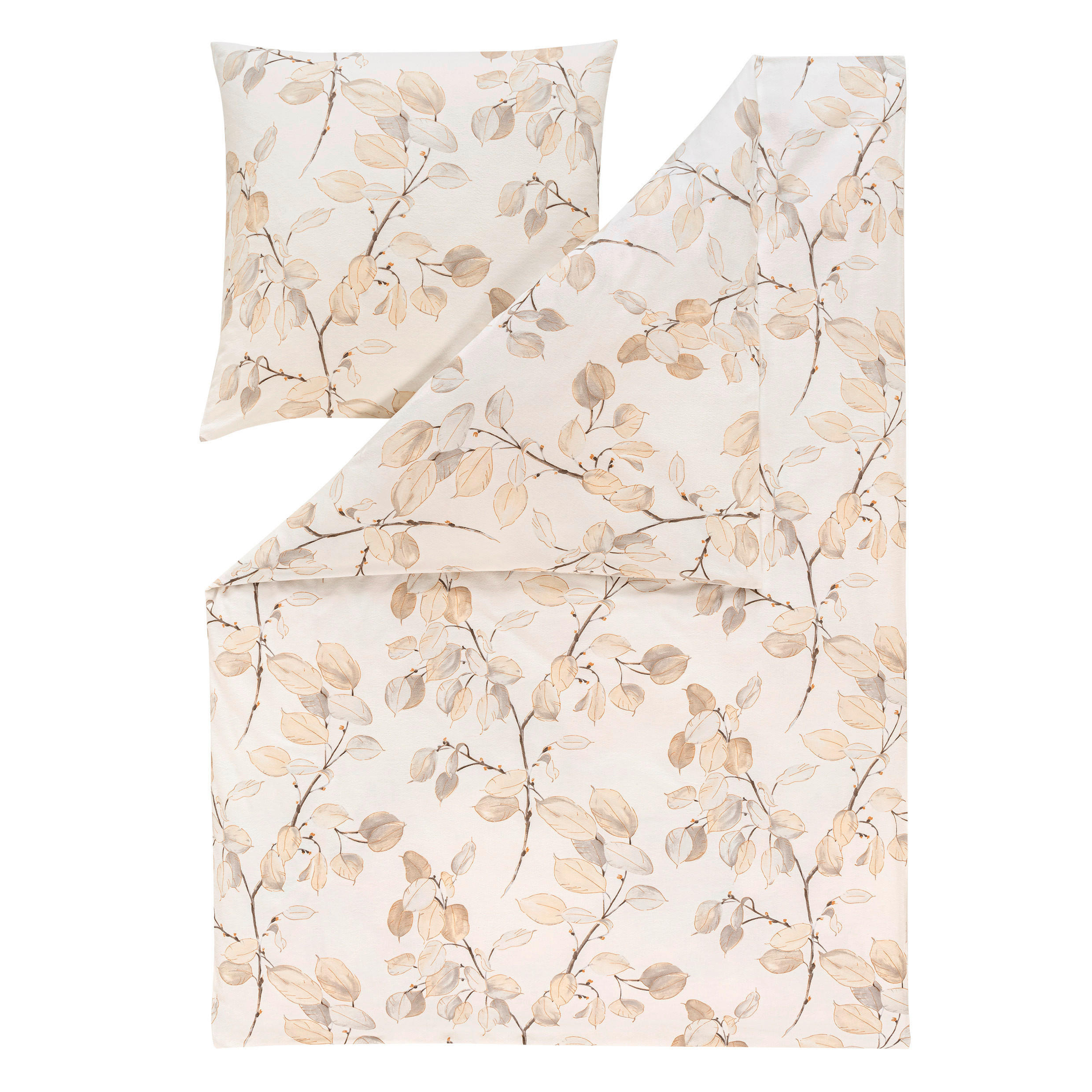 BETTWÄSCHE Atelier Flanell 155/200 cm  - Sandfarben, Design, Textil (155/200cm) - Estella