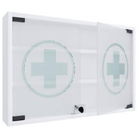 MEDIZINSCHRANK - Weiss, Modern, Glas/Holzwerkstoff (60/40/10cm) - MID.YOU