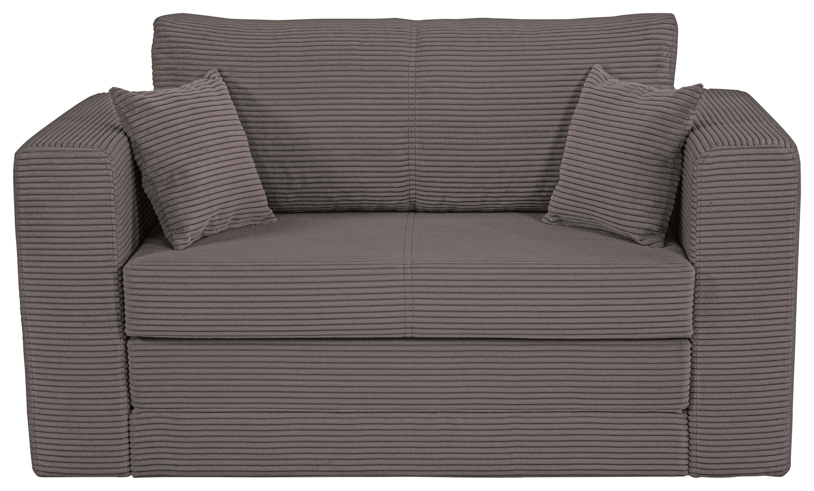 JUGEND- UND KINDERSOFA Cord Dunkelgrau  - Dunkelgrau/Schwarz, KONVENTIONELL, Textil (136/78/72cm) - Xora