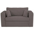 JUGEND- UND KINDERSOFA Cord Graubraun  - Graubraun/Schwarz, KONVENTIONELL, Textil (136/78/72cm) - Xora