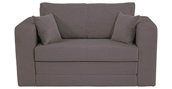 JUGEND- UND KINDERSOFA Cord Graubraun  - Graubraun/Schwarz, KONVENTIONELL, Textil (136/78/72cm) - Xora